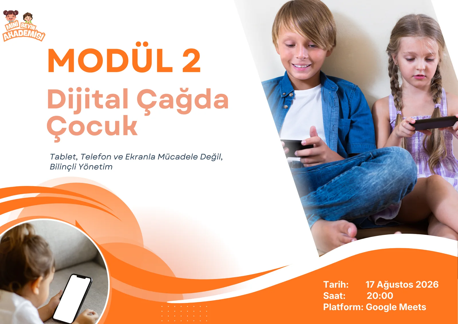 Modül 2: Dijital Çağda Çocuk Eğitimi eğitim kapak görseli