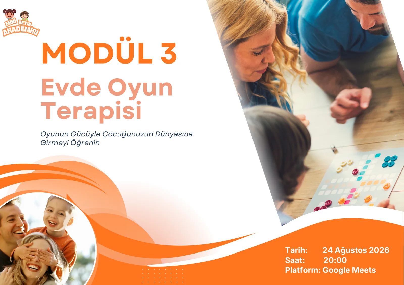 Modül 3: Evde Oyun Terapisi Eğitimi eğitim kapak görseli